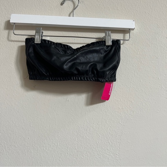Commando Faux Leather Bandeau Top Size Small - Picture 4 of 5